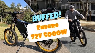 Enduro 72V 5000W Stealth Bomber Ebike Electric Bike Overview and Ride Aong [upl. by Sexton53]