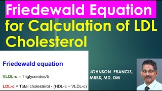 Friedewald Equation for Calculation of LDL Cholesterol [upl. by Aurelie]