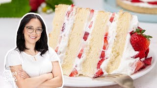 How To Make A Strawberry Shortcake Layer Cake [upl. by Anileva]