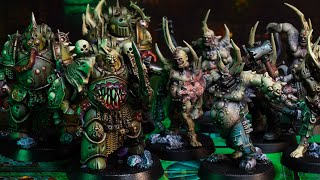 Speed painting Death Guard Plague Marines and Poxwalkers [upl. by Ablem637]