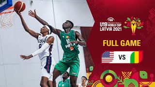 USA v Mali  Full Game  FIBA U19 Basketball World Cup 2021 [upl. by Eirrac]