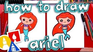 How To Draw Ariel The Little Mermaid [upl. by Jennee]