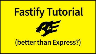 Fastify Tutorial better than Express [upl. by Addie129]