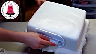 How To Cover A Square Cake In Fondant  With The Icing Artist [upl. by Noah87]