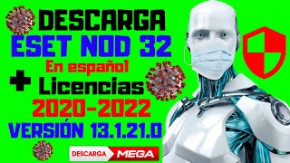 DESCARGAR ESET NOD32 MAS LICENCIA GRATIS DE POR VIDA  2021 2022 [upl. by Ignaz]