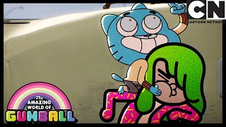 Gumball And Darwin Ride A TRex  Gumball  Cartoon Network [upl. by Nwahsyar]