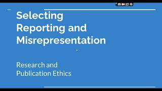 Selective Reporting and Misrepresentation of data Research and Publication ethics Phd coursework [upl. by Southworth769]