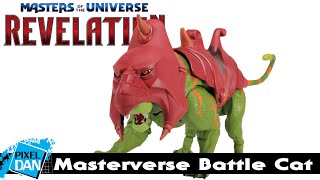 MOTU Revelation Battle Cat Masterverse Figure Review  Masters of the Universe [upl. by Enelrats714]