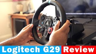 Logitech G29 Driving Force Racing Wheel For PS4PC  Full Review [upl. by Erialc885]