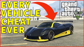 GTA 5 Cheat Codes Every Vehicle Cheat Ever PC [upl. by Aralomo780]