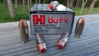 40 Hornady CRITICAL DUTY Ammo Review amp Gel Test [upl. by Vigen]