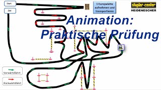 Staplerschulung inkl Staplerschein Animation praktische Prüfung [upl. by Luiza945]