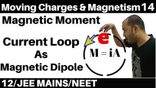 Moving Charges n Magnetism 14  Magnetic Moment Current Loop as Magnetic Dipole  JEENEET [upl. by Onek]