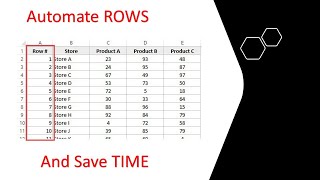 How to Automate Row numbers in Excel [upl. by Ardnola]