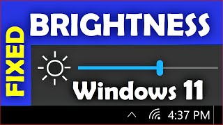 Windows 11 Brightness Problem  How to Fix  100 Working [upl. by Ytirev]