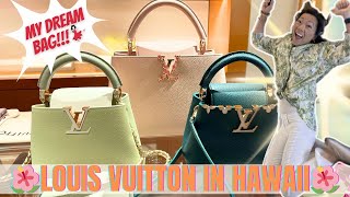 What I Bought LOUIS VUITTON CAPUCINES BAG  HAWAII PART 2 [upl. by Travax]