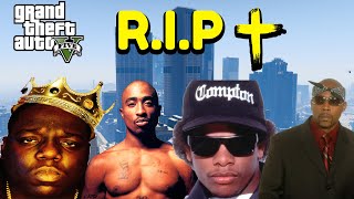 Rappers Death Recreation in GTA 5 The Notorious BIG 2Pac Eazy E Natte Dog [upl. by Artemla]