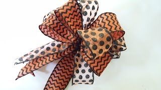 How to Make a Bow  DIY Double Bow  Dollar Tree Ribbon [upl. by Derfla728]