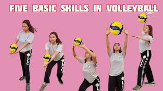 Five Basic Skills in Volleyball [upl. by Damalus]