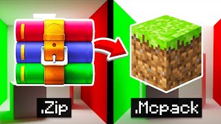 How To Turn A Zip Texture Pack Into A Mcpack File Minecraft Bedrock shorts [upl. by Nesyaj]