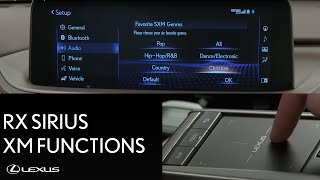 Lexus HowTo Sirius XM Function Overview in the Lexus RX  Lexus [upl. by Roi]