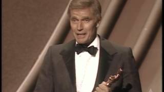 Charlton Heston and Walter Mirisch 1983 Oscars [upl. by Niatsirt]