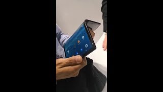 Handson with the foldable bendable Royole FlexPai phone at MWC 2019 Gsm Guide [upl. by Adoree]