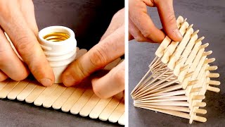 11 SUPER EASY PROJECTS WITH POPSICLE STICKS  CORK amp WOOD CRAFTS  DECORATION IDEAS [upl. by Sternick]