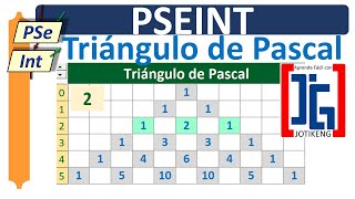 Triángulo de Pascal  PSeInt 015 2 [upl. by Deery]