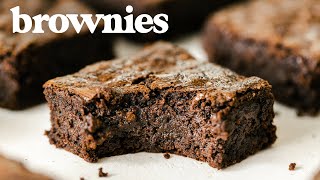 The Perfect BROWNIE  How to Make FUDGY CracklyTop Brownies [upl. by Lyssa]