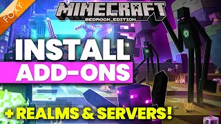 MCPE  BEDROCK  How to install Addons Easy Tutorial [upl. by Stucker]