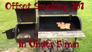 How To Use A Offset Smoker In Under 5 Min [upl. by Tobe]