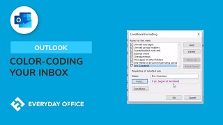 ColorCoding Email in Microsoft Outlook [upl. by Milda]