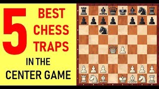 5 Best Chess Opening Traps in the Center Game [upl. by Srevart242]