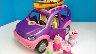 Musical FISHER PRICE Loving Family Purple SUV with PEPPA PIG TOYS [upl. by Niran]