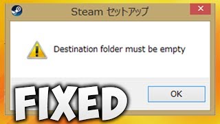 How To Fix Destination Folder Must Be Empty Steam Error  Solve Destination Folder Must Be Empty [upl. by Neelhtak]