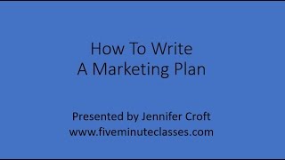 How To Write A Marketing Plan [upl. by Akirehs272]