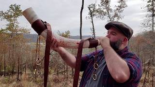 Blowing a Massive Viking Era Themed Horn [upl. by Jevon]