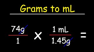 How To Convert Grams to Milliliters  g to mL [upl. by Llerral]