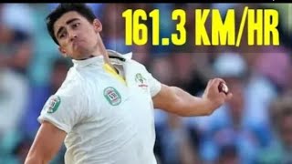 Starcs fastest over BOWLED IN INTERNATIONAL CRICKET [upl. by Townshend]