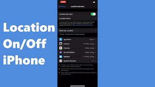 iOS How to Turn Location OFF  ON iPhone 11 [upl. by Brigham]