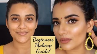 STEP BY STEP MAKEUP TUTORIAL 4 BEGINNERS  EASIEST EYESHADOW LOOK  शुरूआत से फ़ुल मेकअप करना सीखें। [upl. by Elletnwahs]