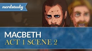 Macbeth Summary Act 1 Scene 2  Nerdstudy [upl. by Ahsikal]