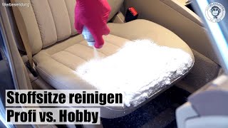 Stoffsitze reinigen I 2 Methoden I Hobby vs Profi I AUTOLACKAFFEN [upl. by Selec737]