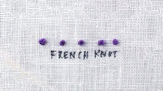 How to do a French Knot [upl. by Evreh]