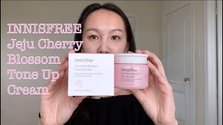 INNISFREE Jeju Cherry Blossom Tone Up Cream REVIEW  lifewithlil [upl. by Dnob]