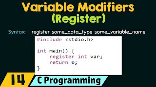 Variable Modifiers − Register [upl. by Cogswell806]