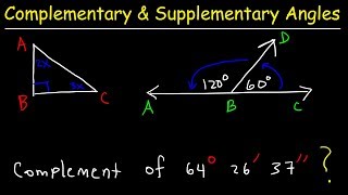 Complementary and Supplementary Angles [upl. by Divad]