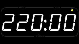 220 MINUTE  TIMER amp ALARM  1080p  COUNTDOWN [upl. by Aicelet]