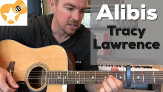 Alibis  Tracy Lawrence  Beginner Guitar Lesson [upl. by Atirahs]